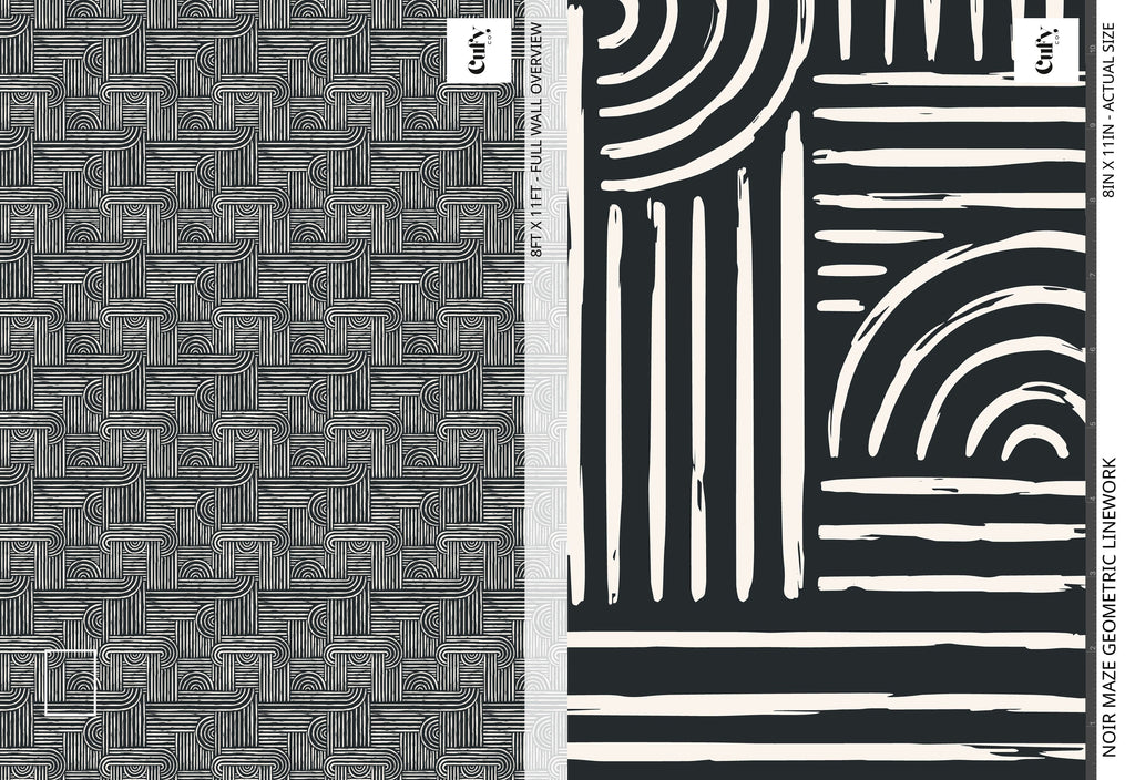 Black and White Maze Wallpaper