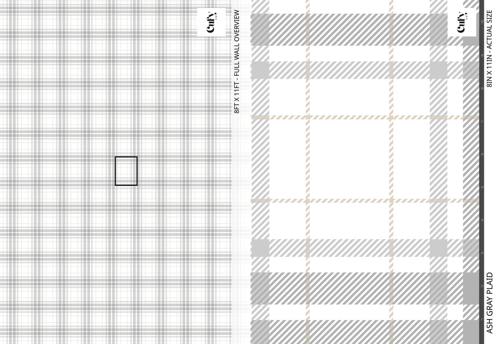 Ash Gray Plaid Wallpaper