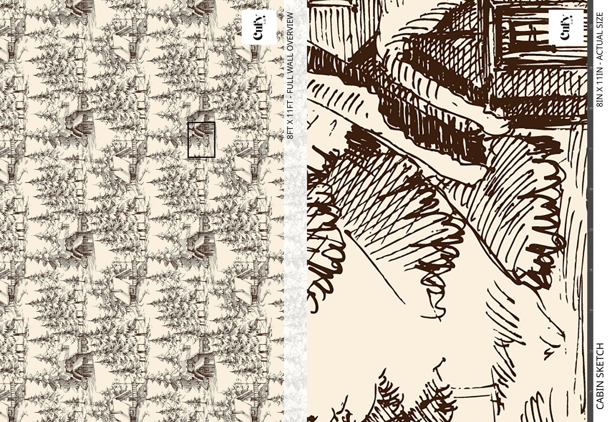 Cabin Sketch Wallpaper