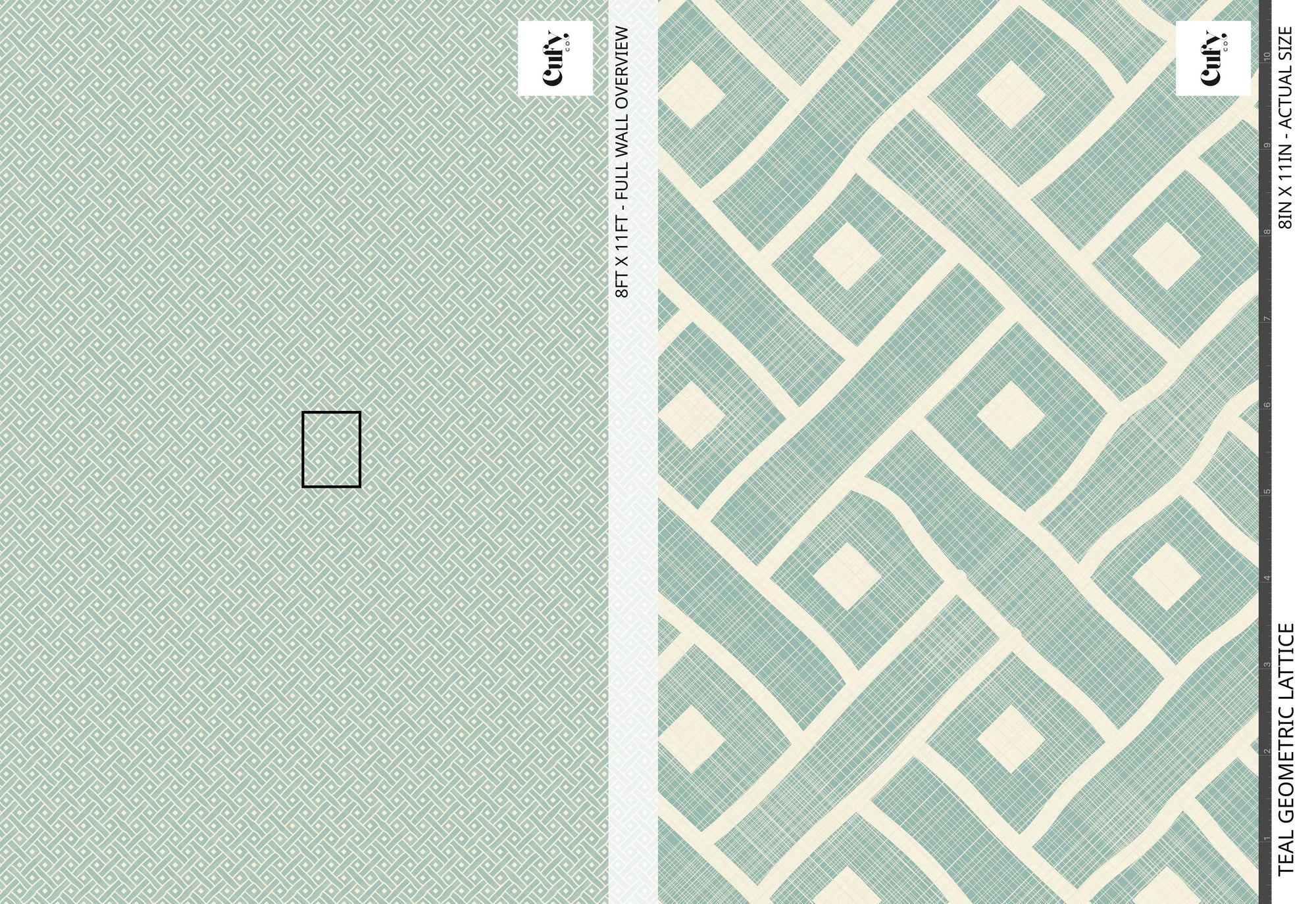 Teal Geometric Lattice Wallpaper
