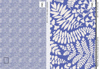 Blue and White Fern Wallpaper