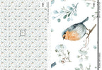 Floral with Birds Wallpaper