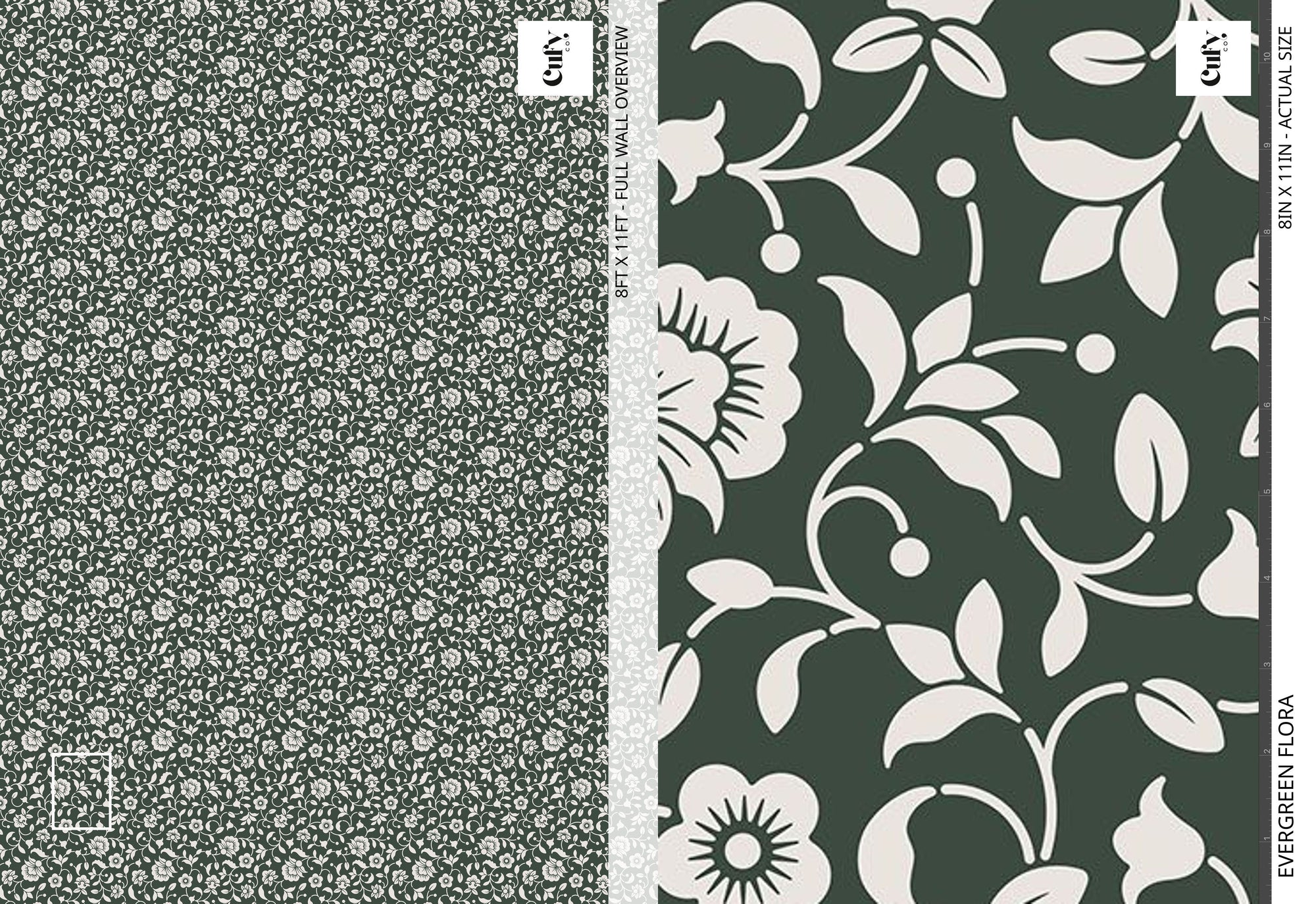 Evergreen Floral Wallpaper