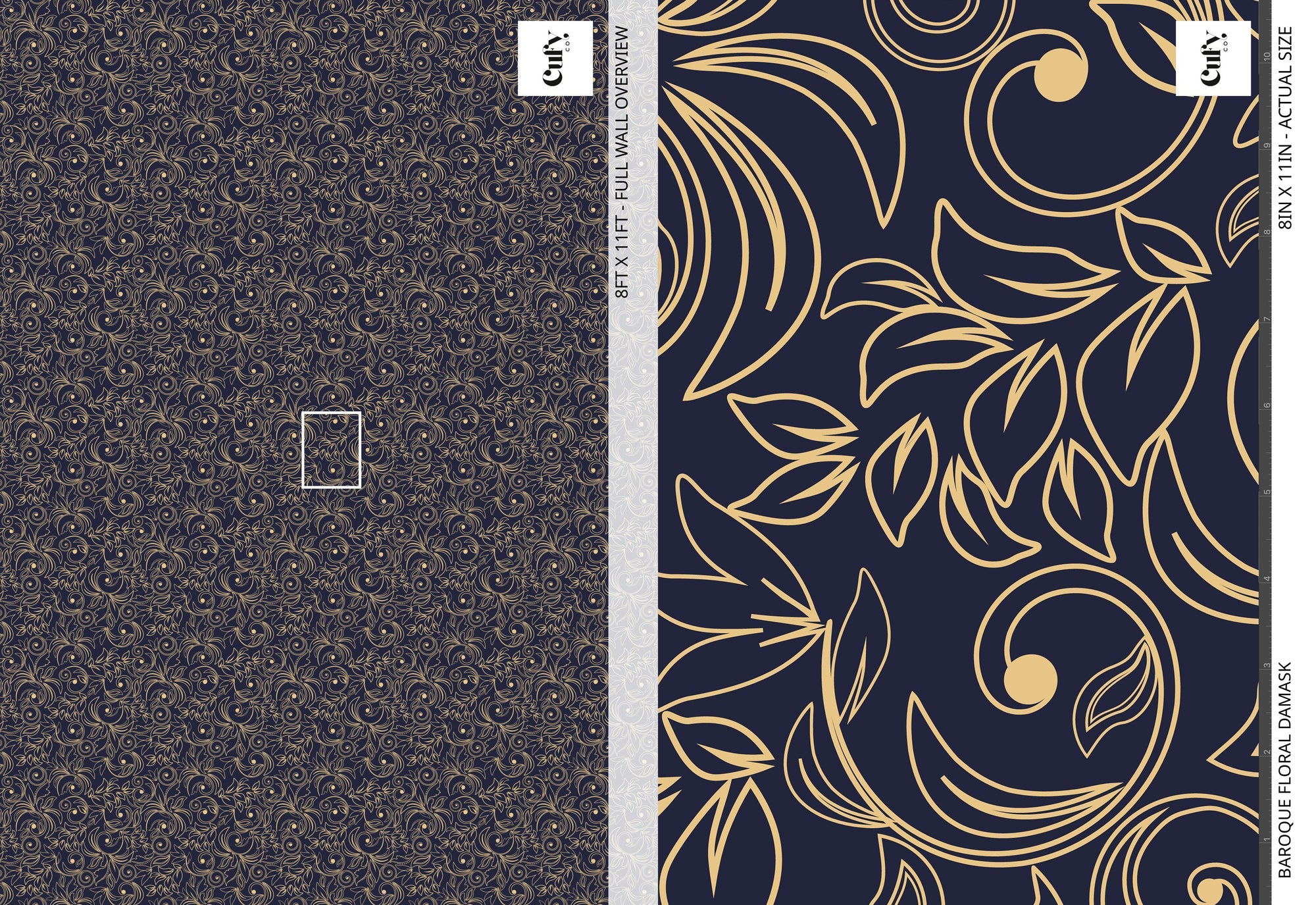Baroque Floral Damask Wallpaper