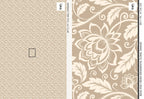 Beige Floral Damask