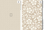 Beige Floral Damask