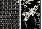 Black Botanical Wallpaper