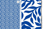 Blue Bold Tropical Leaf Wallpaper