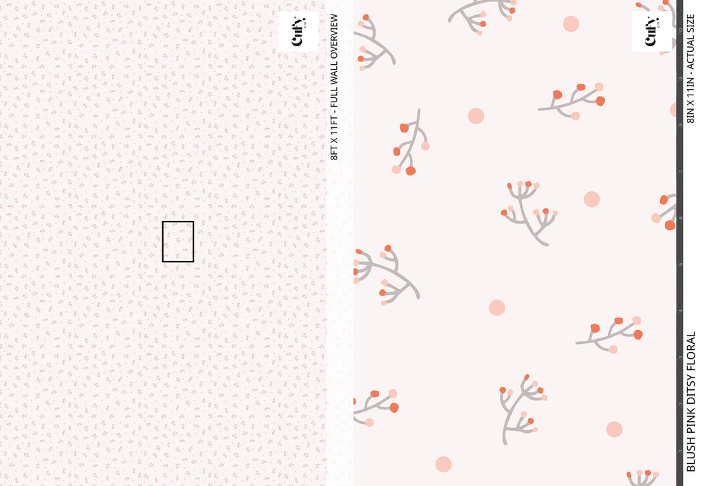 Blush Pink Floral Wallpaper