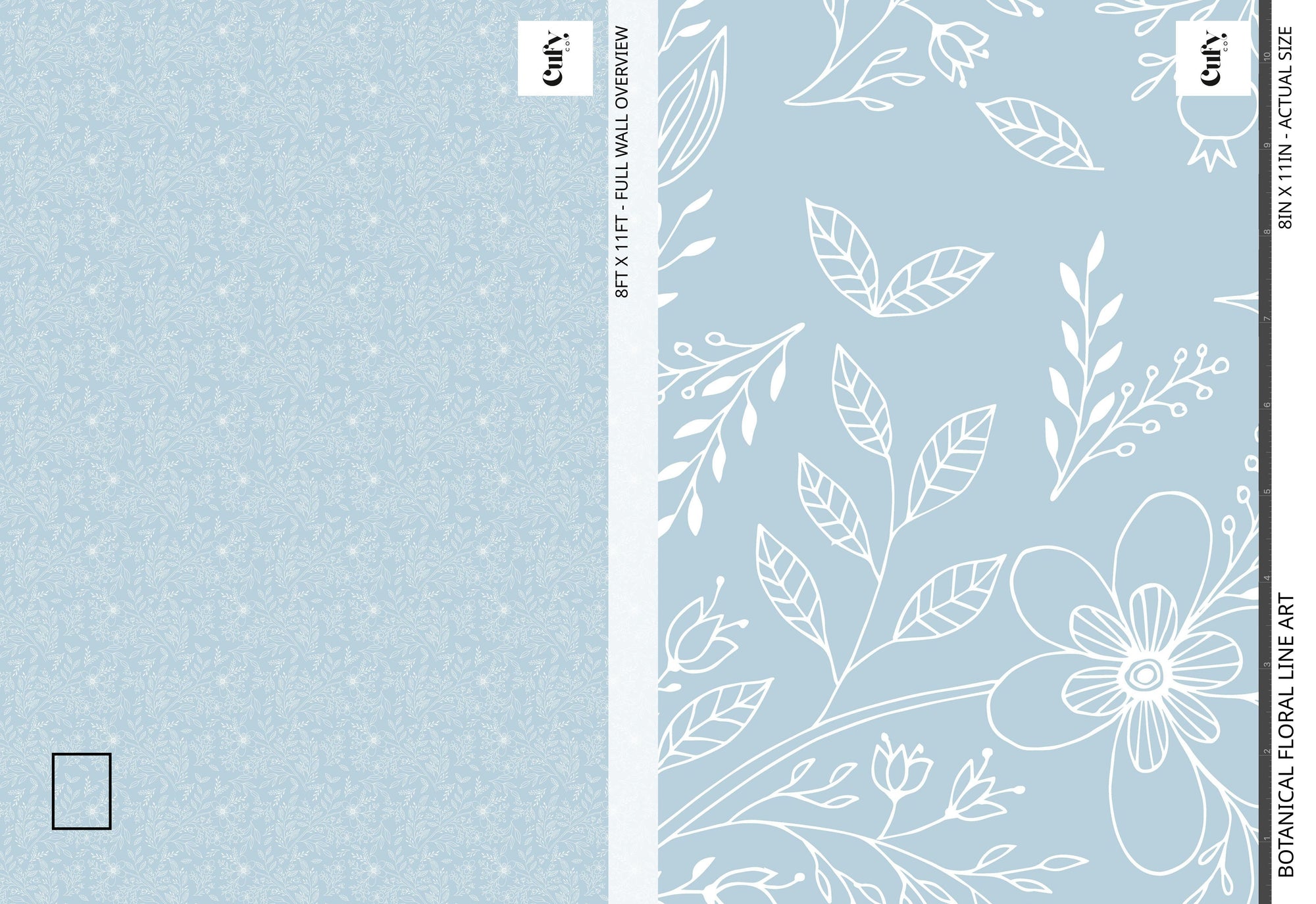 Light Blue Floral Wallpaper