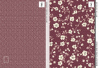 Burgundy Floral Wallpaper