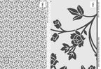 Gray and Black Floral Wallpaper