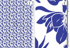 Blue Floral Silhouette Wallpaper