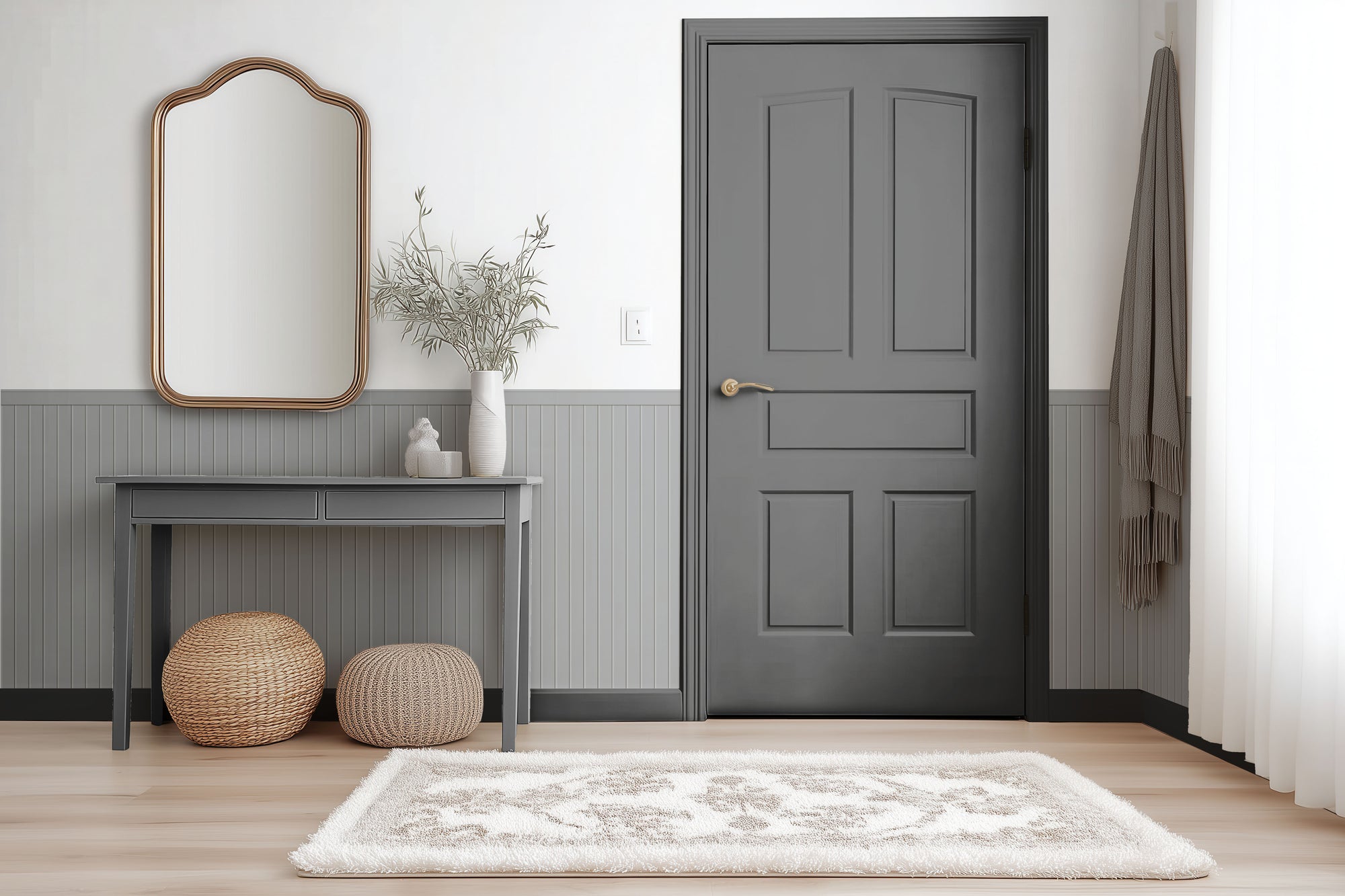 Beadboard Peel & Stick Wall Panel Decals – Removable Modern Wainscoting for Accent Walls, Bedrooms & Nurseries