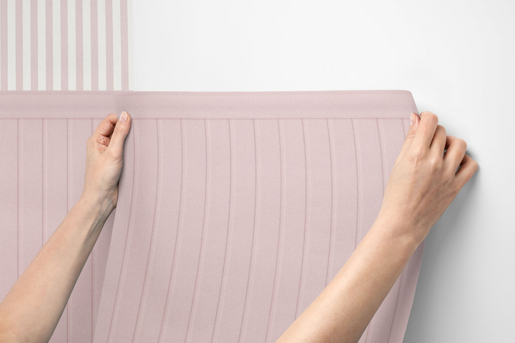 Pink Beadboard Peel & Stick Wall Panel Decals – Removable Modern Wainscoting for Accent Walls, Bedrooms & Nurseries