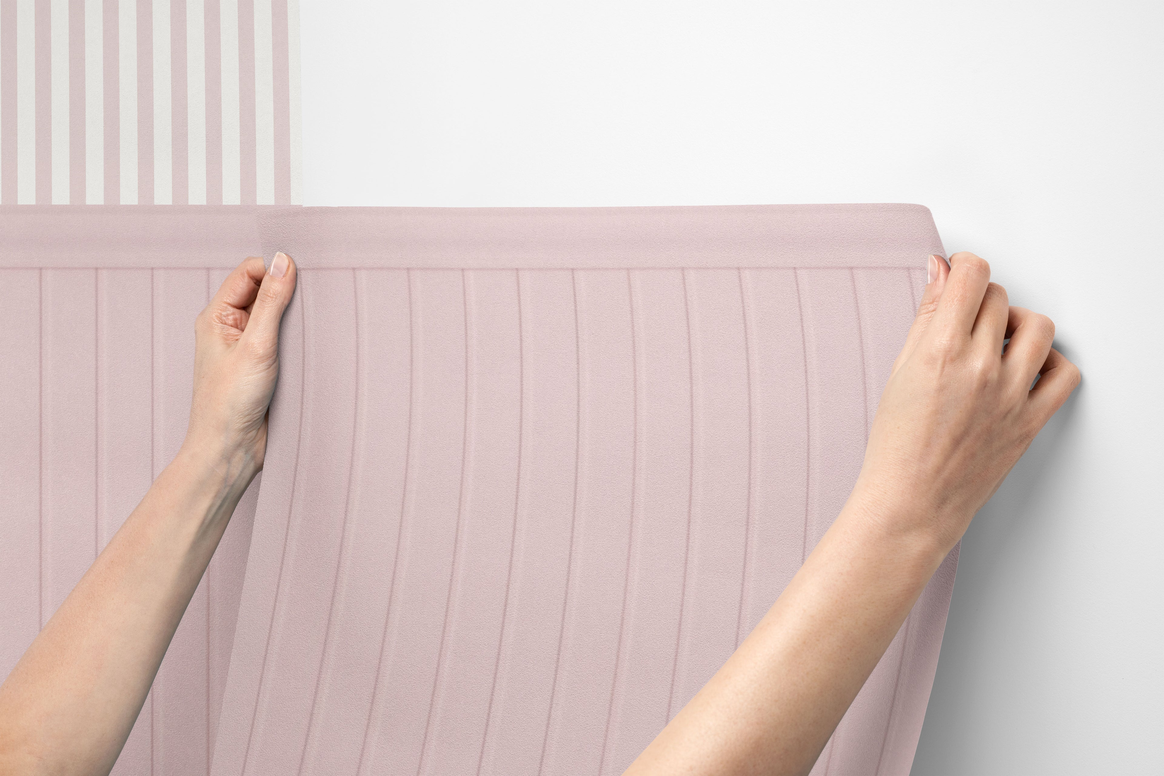 Pink Beadboard Peel & Stick Wall Panel Decals – Removable Modern Wainscoting for Accent Walls, Bedrooms & Nurseries
