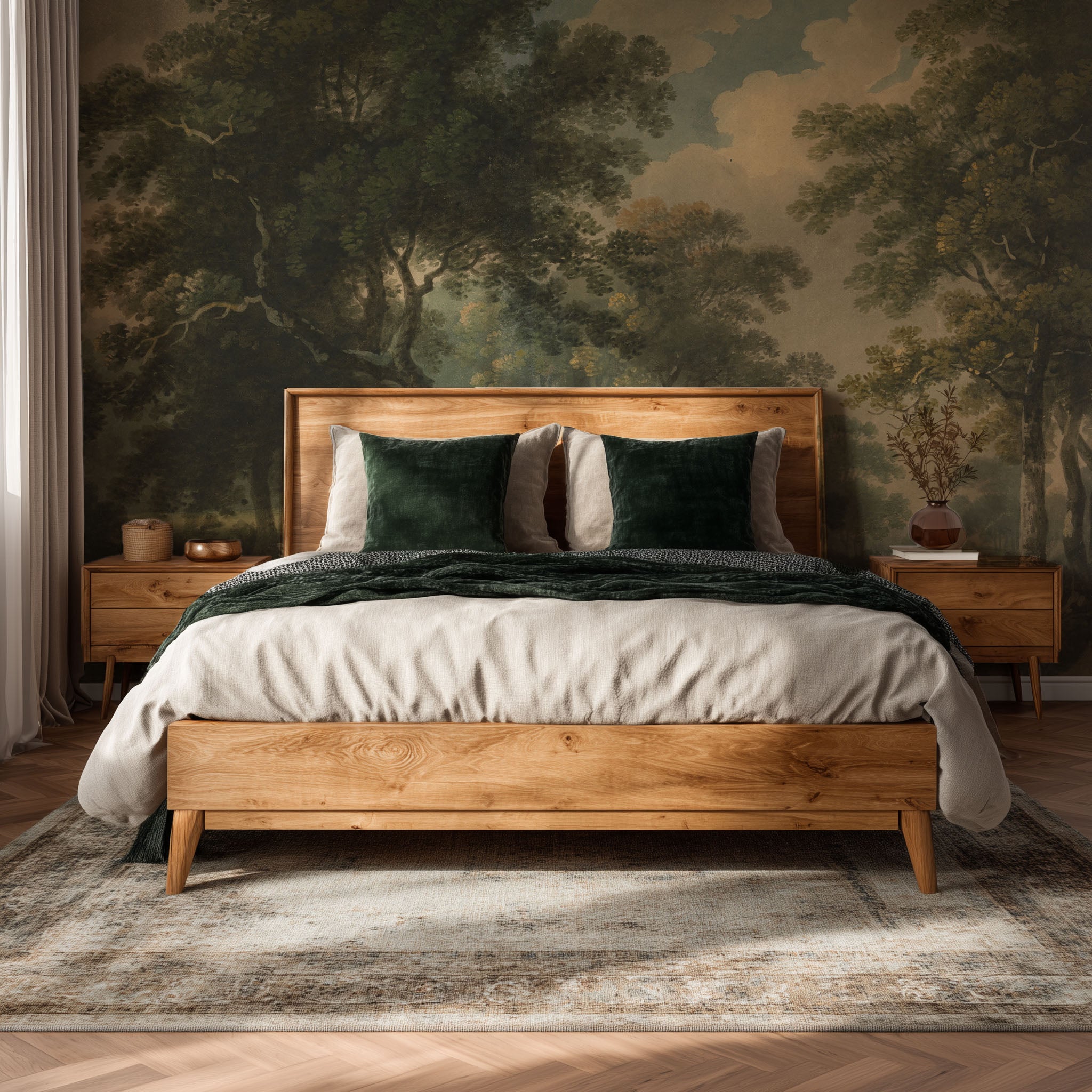 Vintage Countryside Landscape Wall Mural