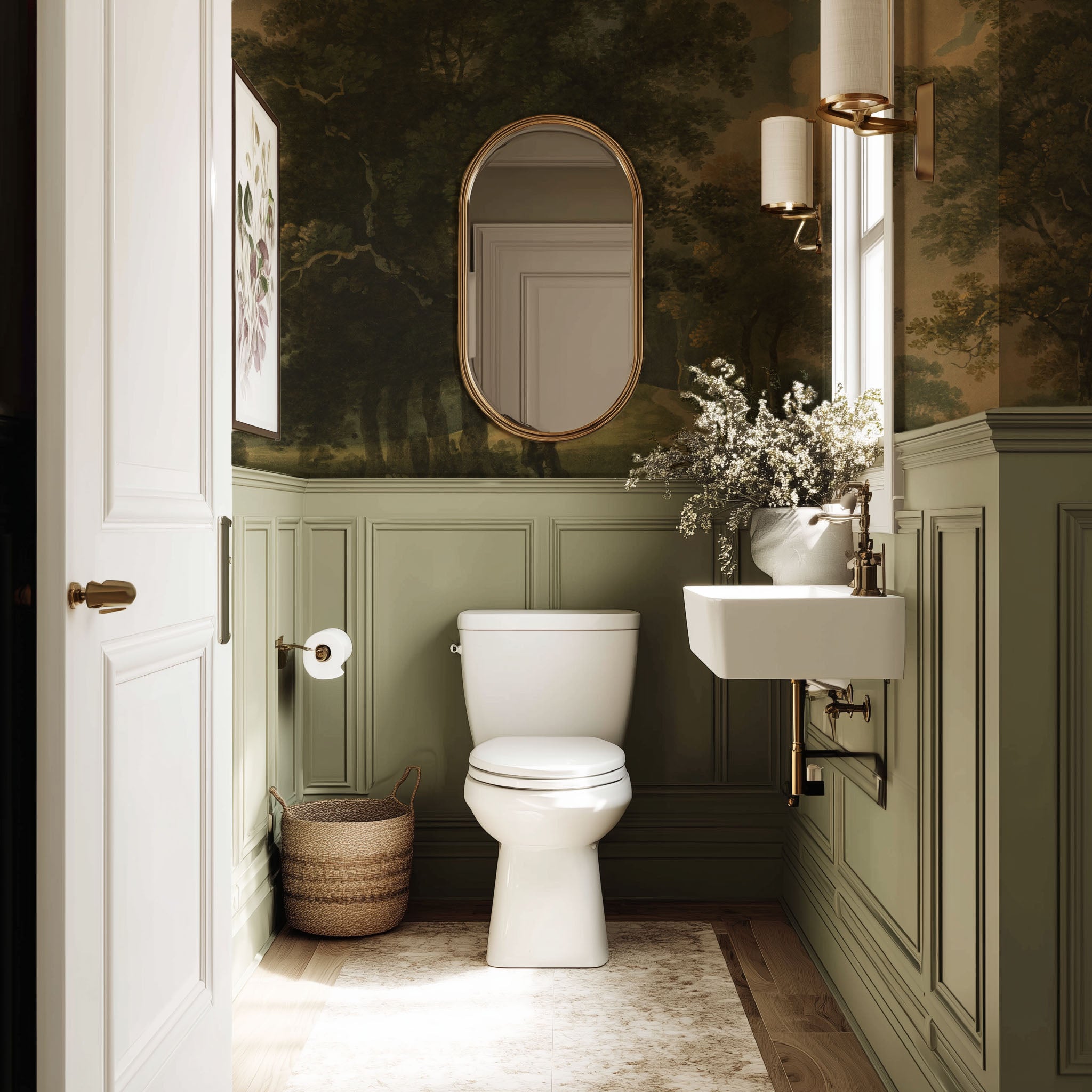 Vintage Countryside Landscape Wall Mural