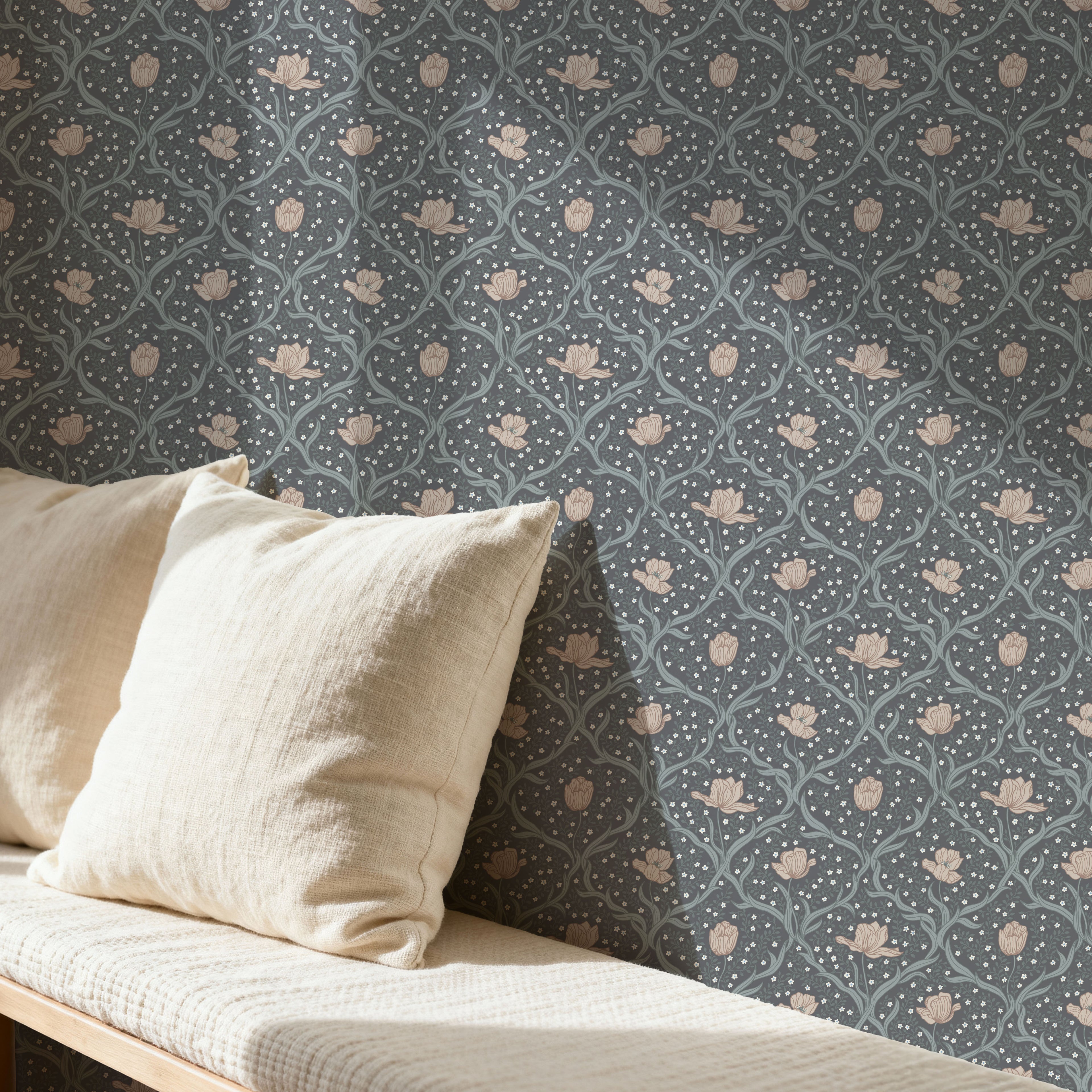 Muted Blue Sage Wallpaper