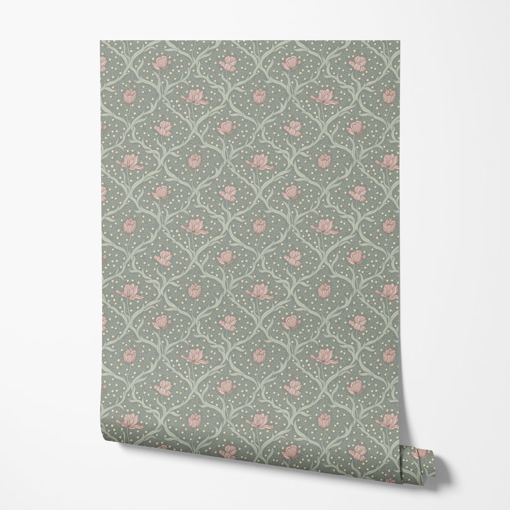 Green Sage Tangle Wallpaper