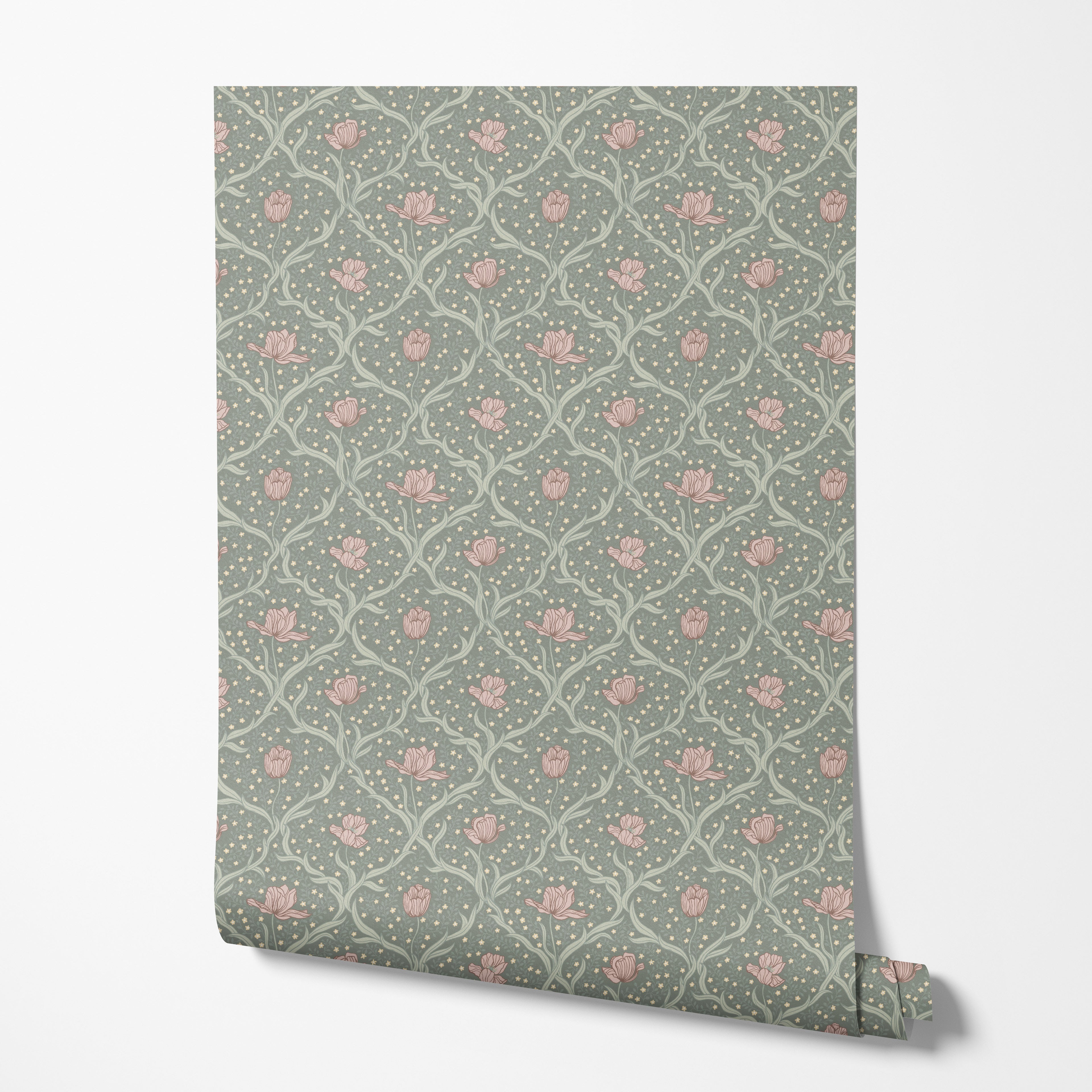Green Sage Tangle Wallpaper