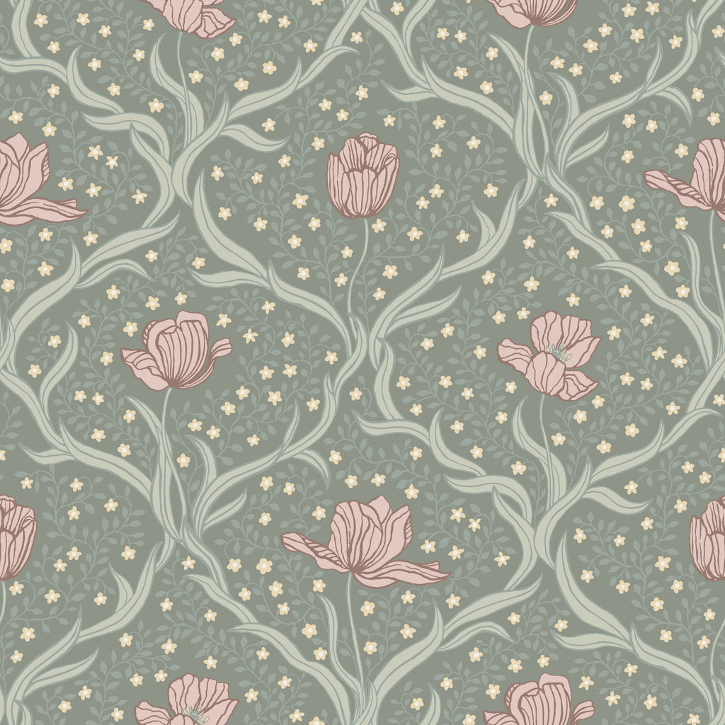 Green Sage Tangle Wallpaper