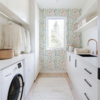 watercolor wildflowers wallpaper, premium peel & stick, 2x8 feet 24 inches x 96 inches, home decor