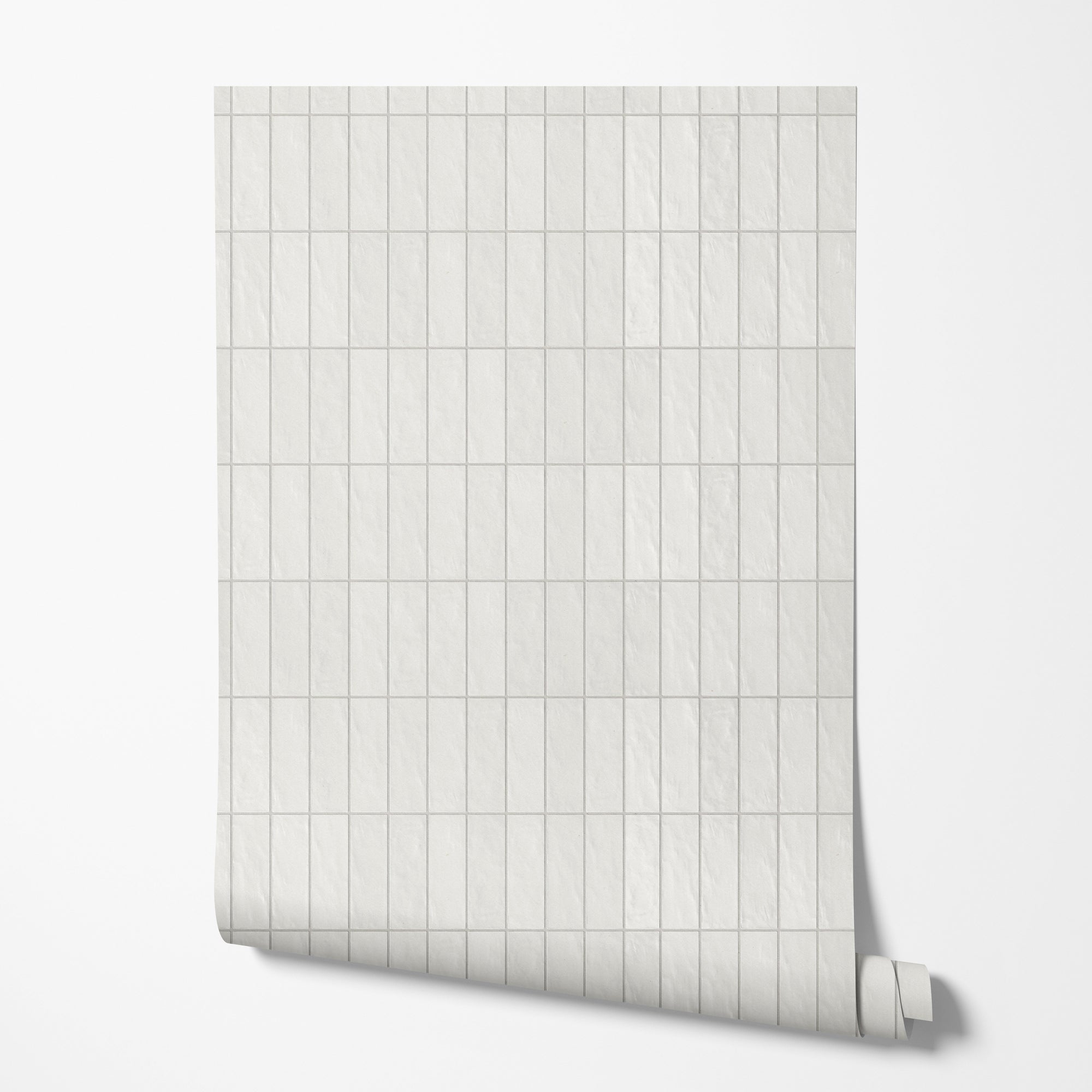 White Gride Tile Wallpaper