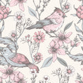Blush Pink Bird Wallpaper