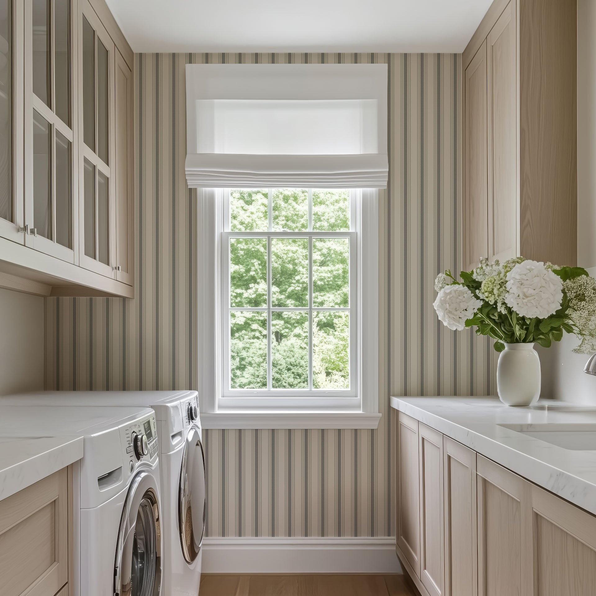 Beige Stripe Wallpaper
