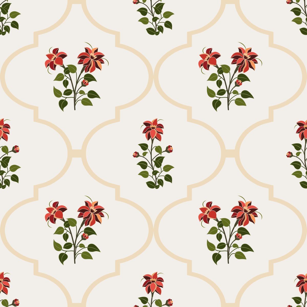Moroccan Blossom Wallpaper