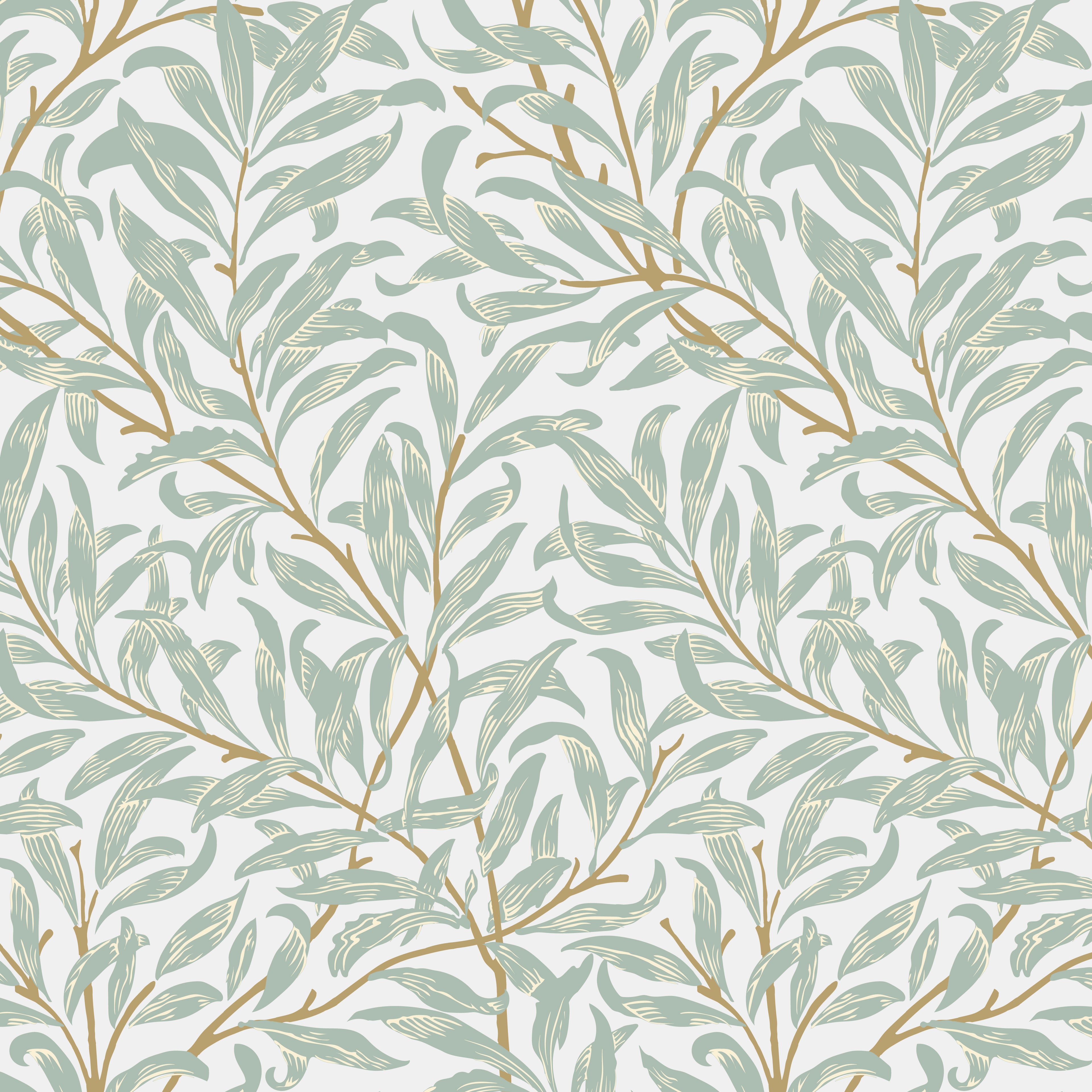 Botanical Leaf Wallpaper