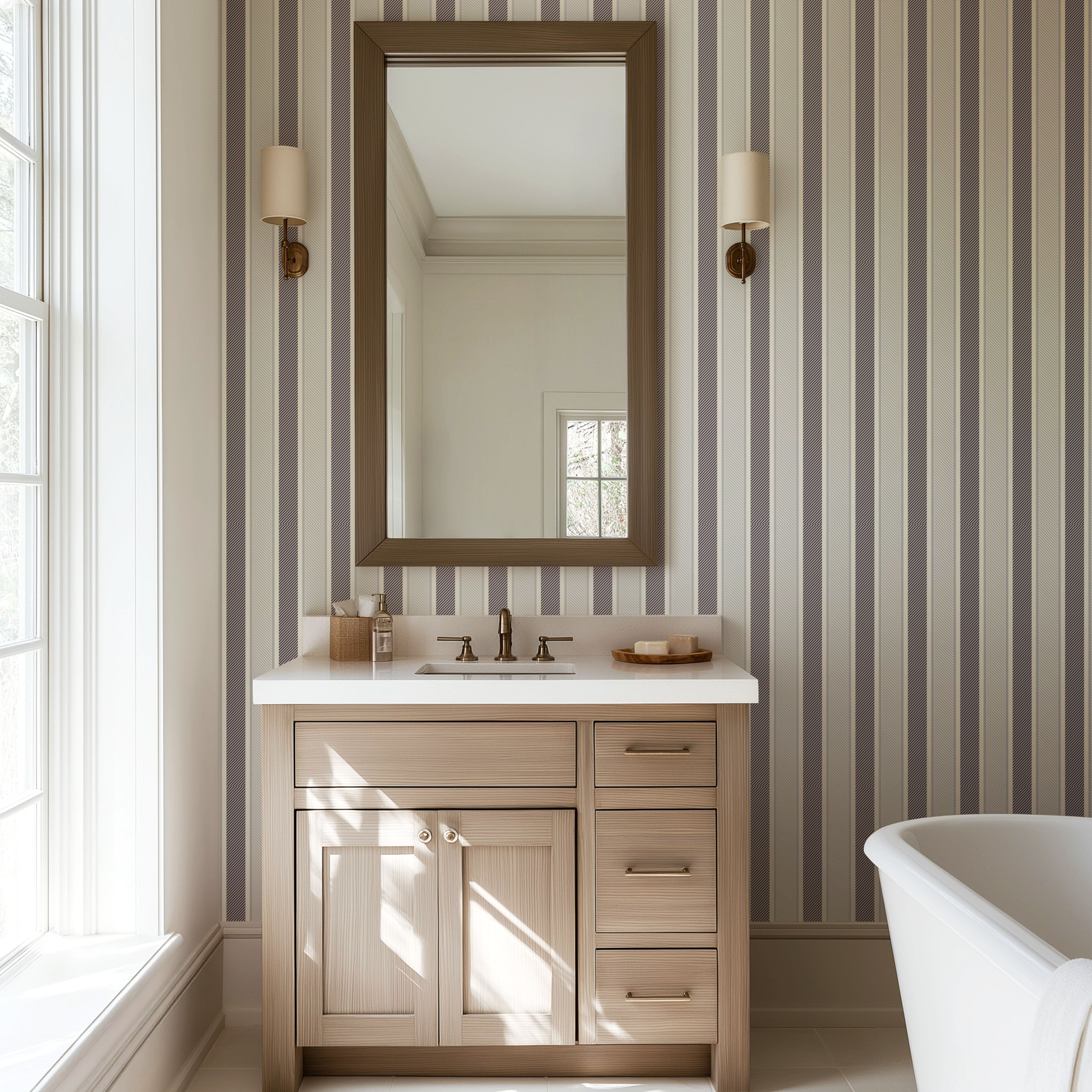 Diagonal Stripe Wallpaper