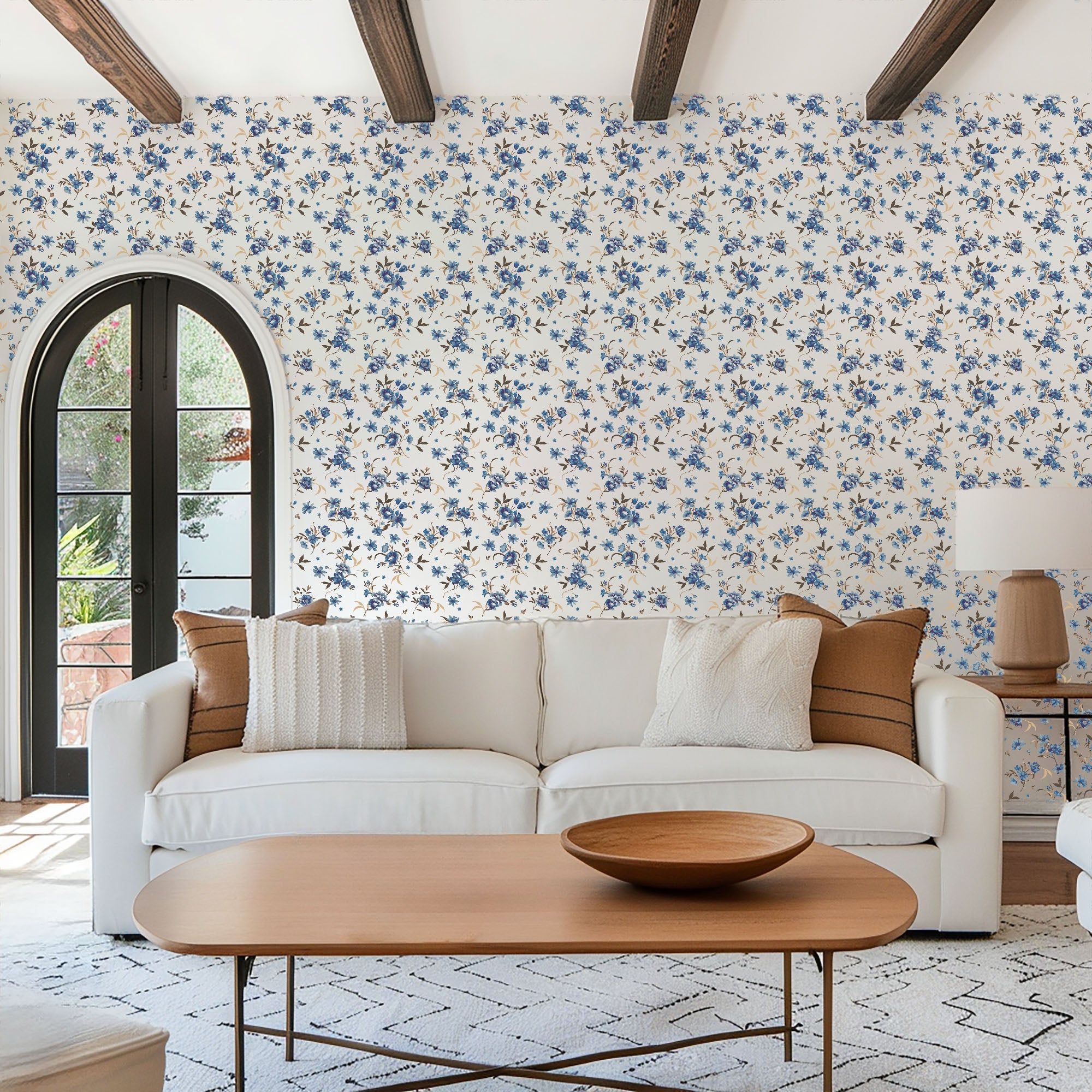 Cobalt Blossom Wallpaper