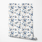 Cobalt Blossom Wallpaper
