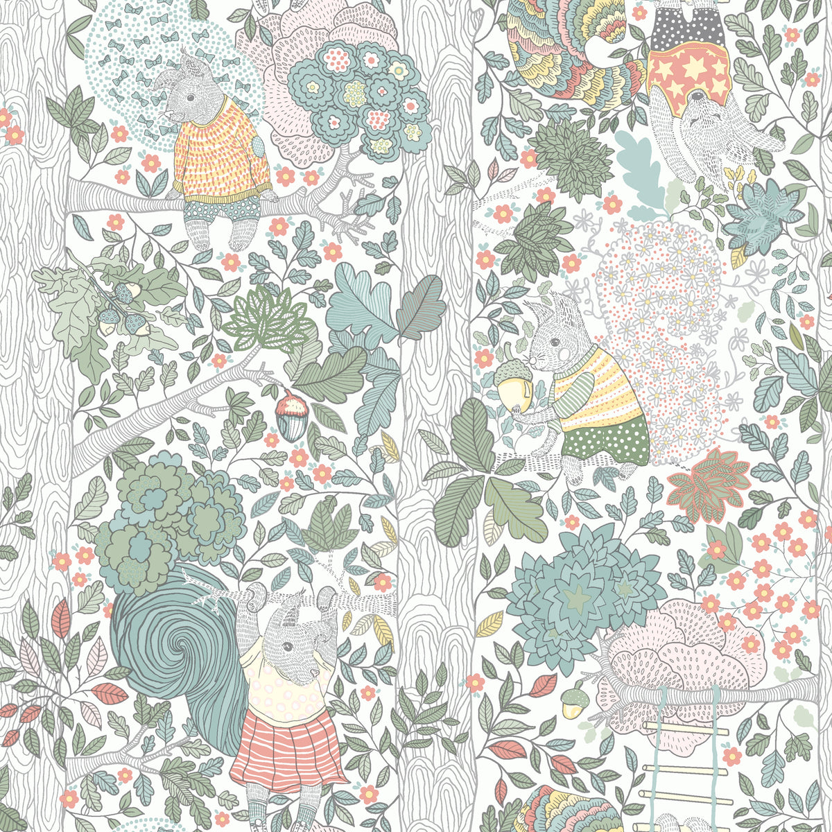 Woodland Friends Wallpaper
