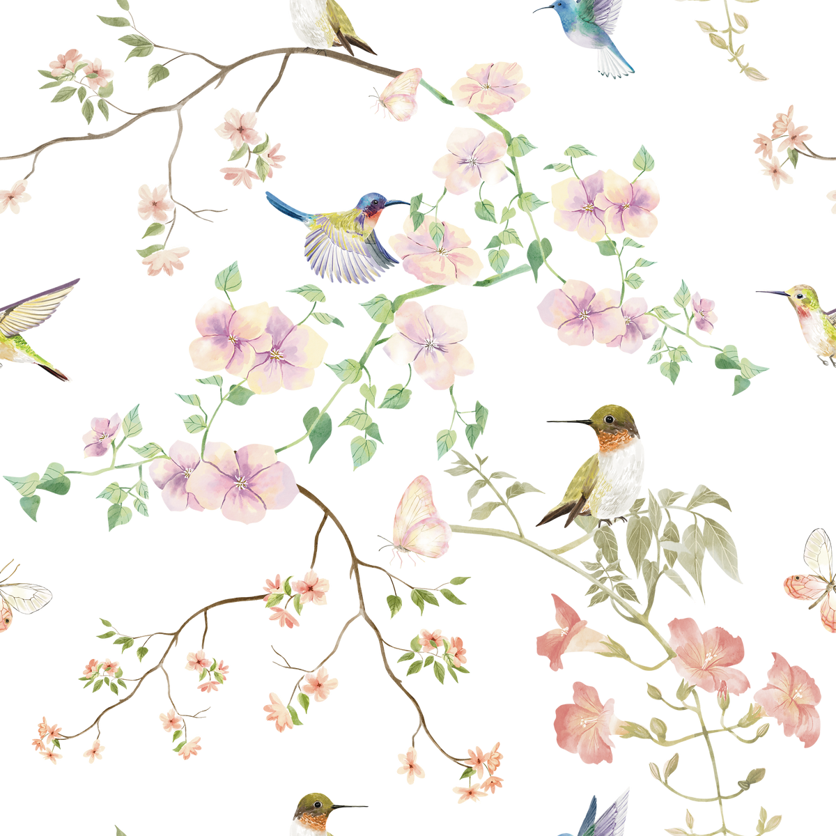Garden Birds Wallpaper