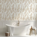 Ivory Fronds Wallpaper