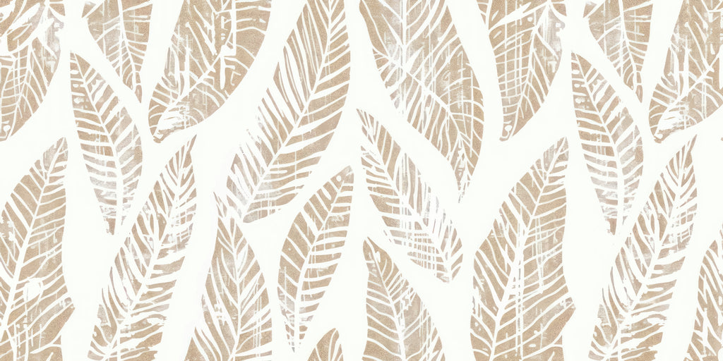 Ivory Fronds Wallpaper