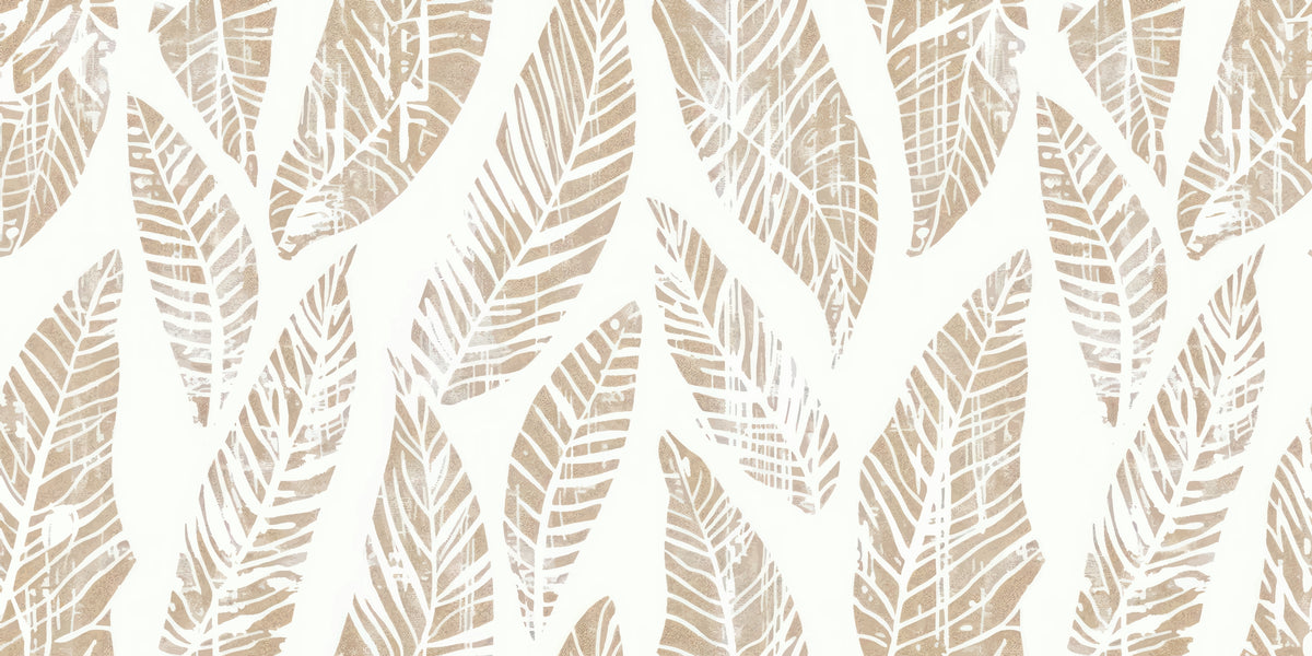 Ivory Fronds Wallpaper