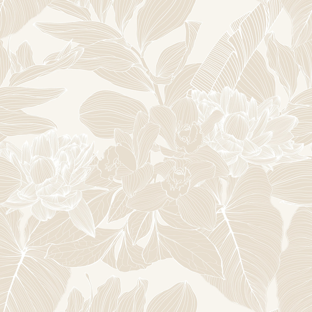 Neutral Botanical Wallpaper