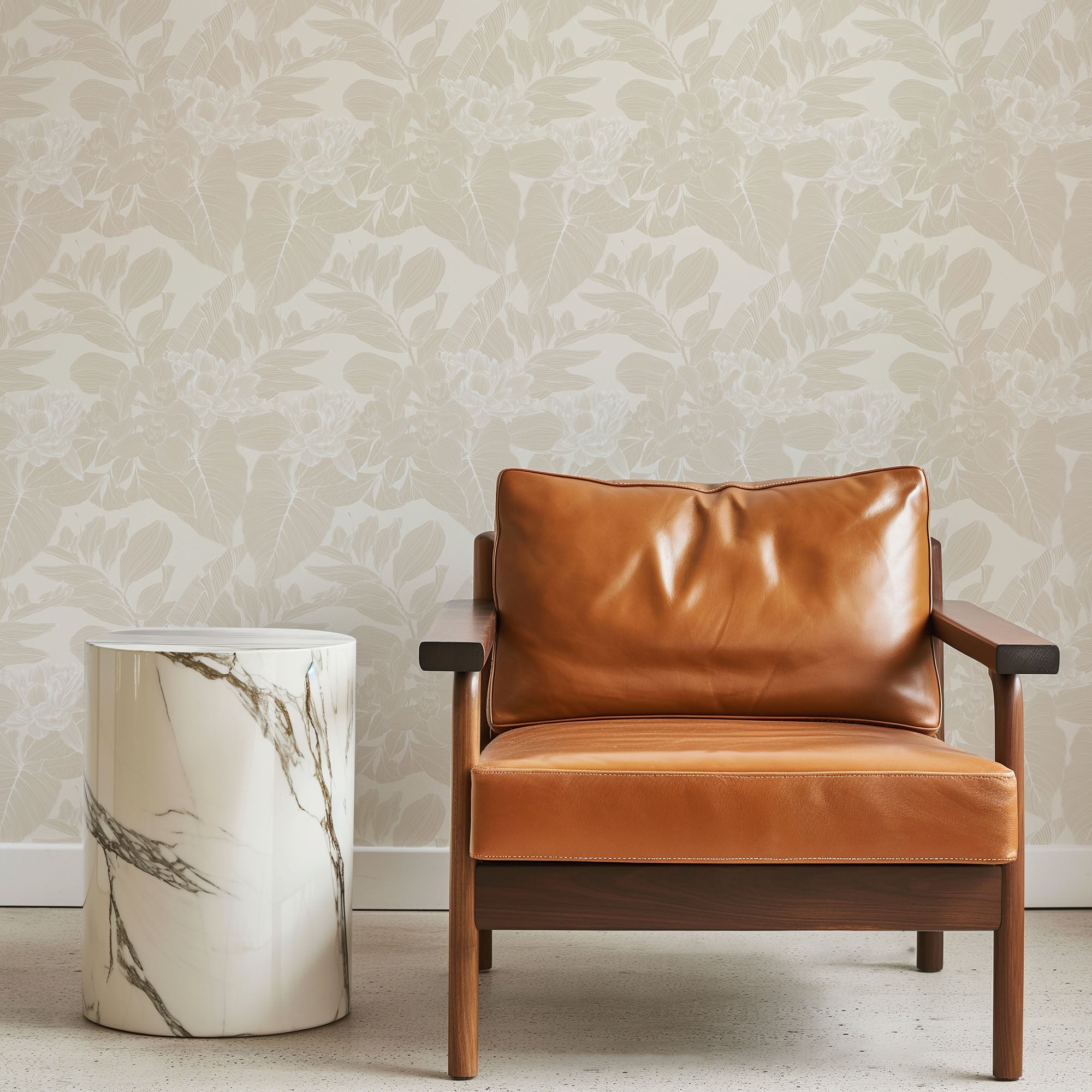 Neutral Botanical Wallpaper