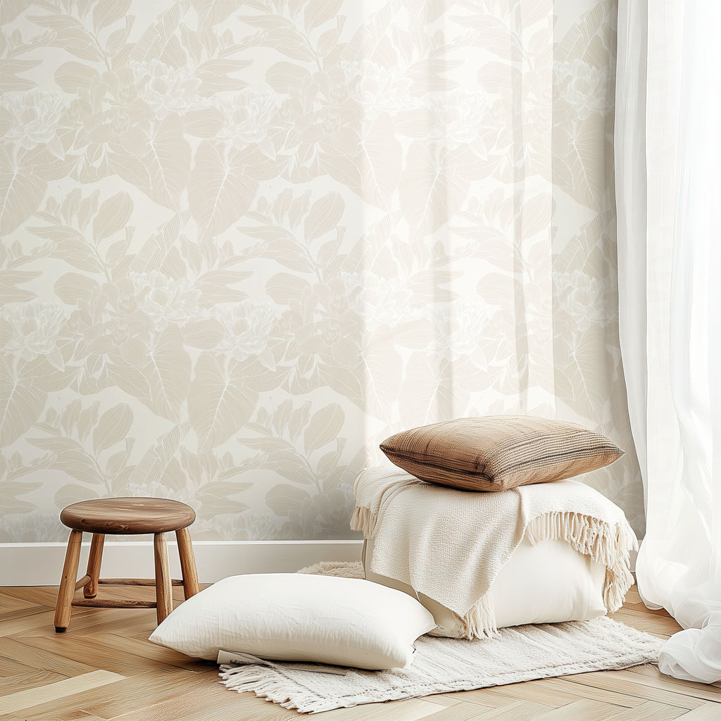 Neutral Botanical Wallpaper
