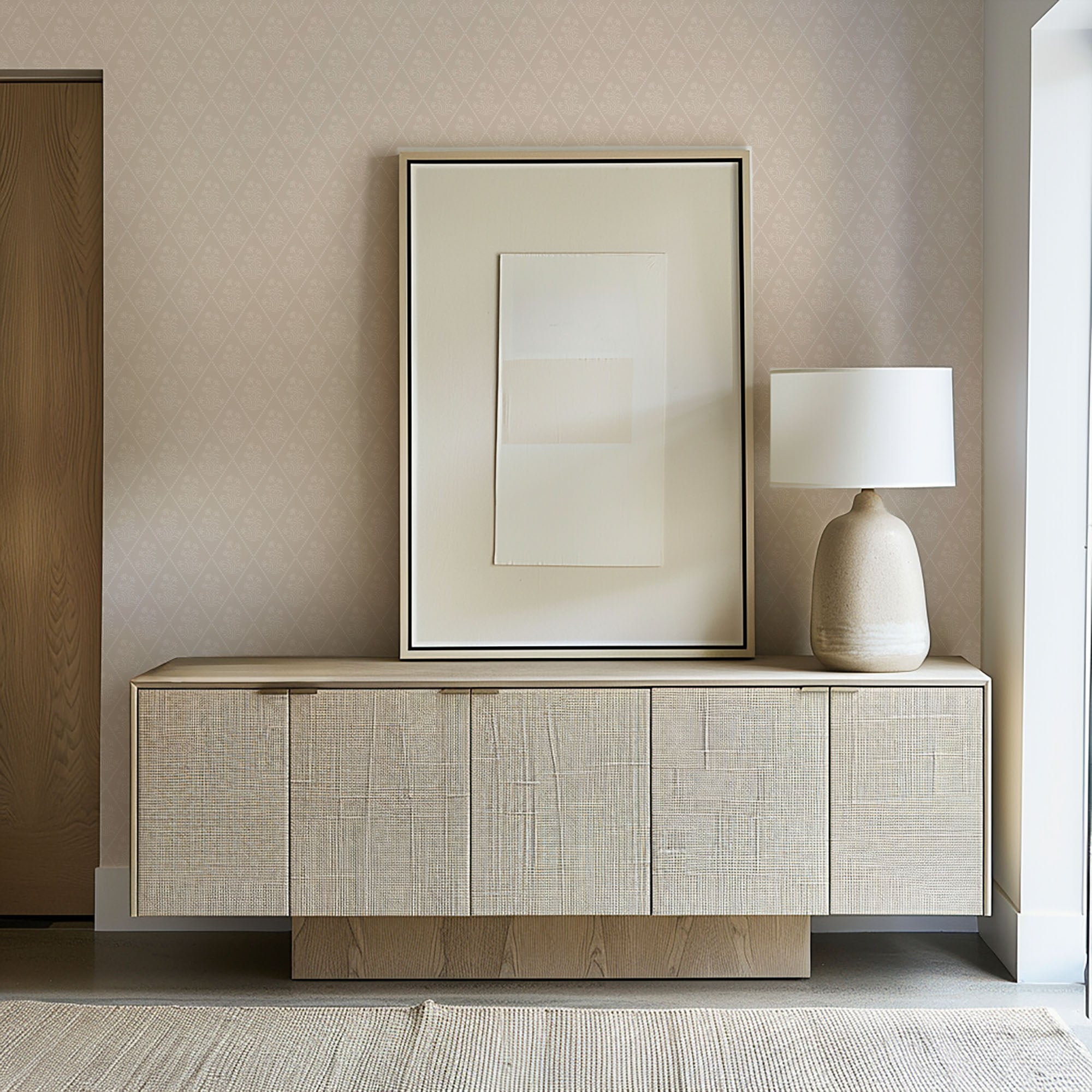 Soft Vintage Trellis Wallpaper