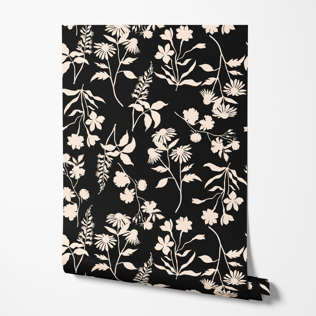 Floral Silhouette Wallpaper