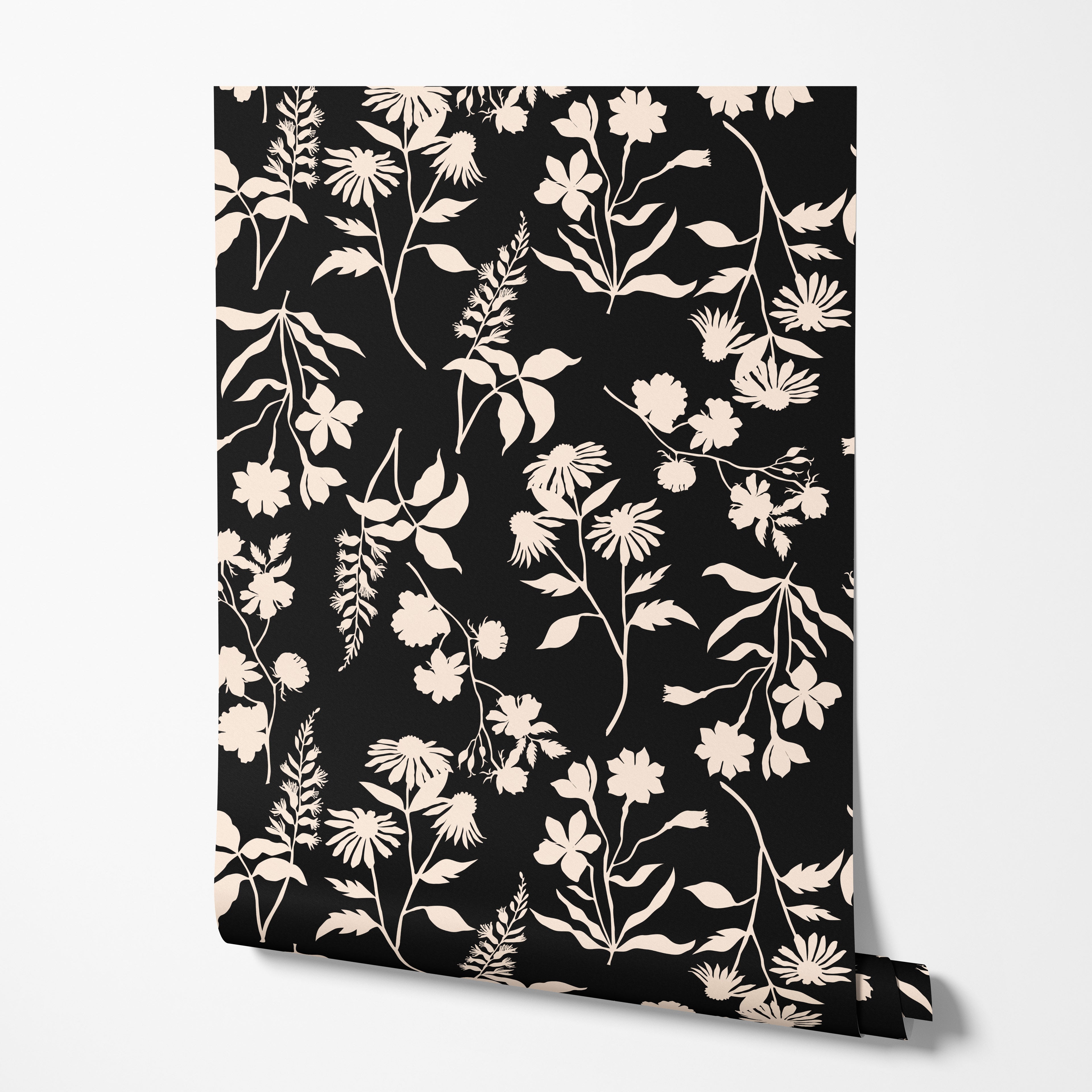 Floral Silhouette Wallpaper