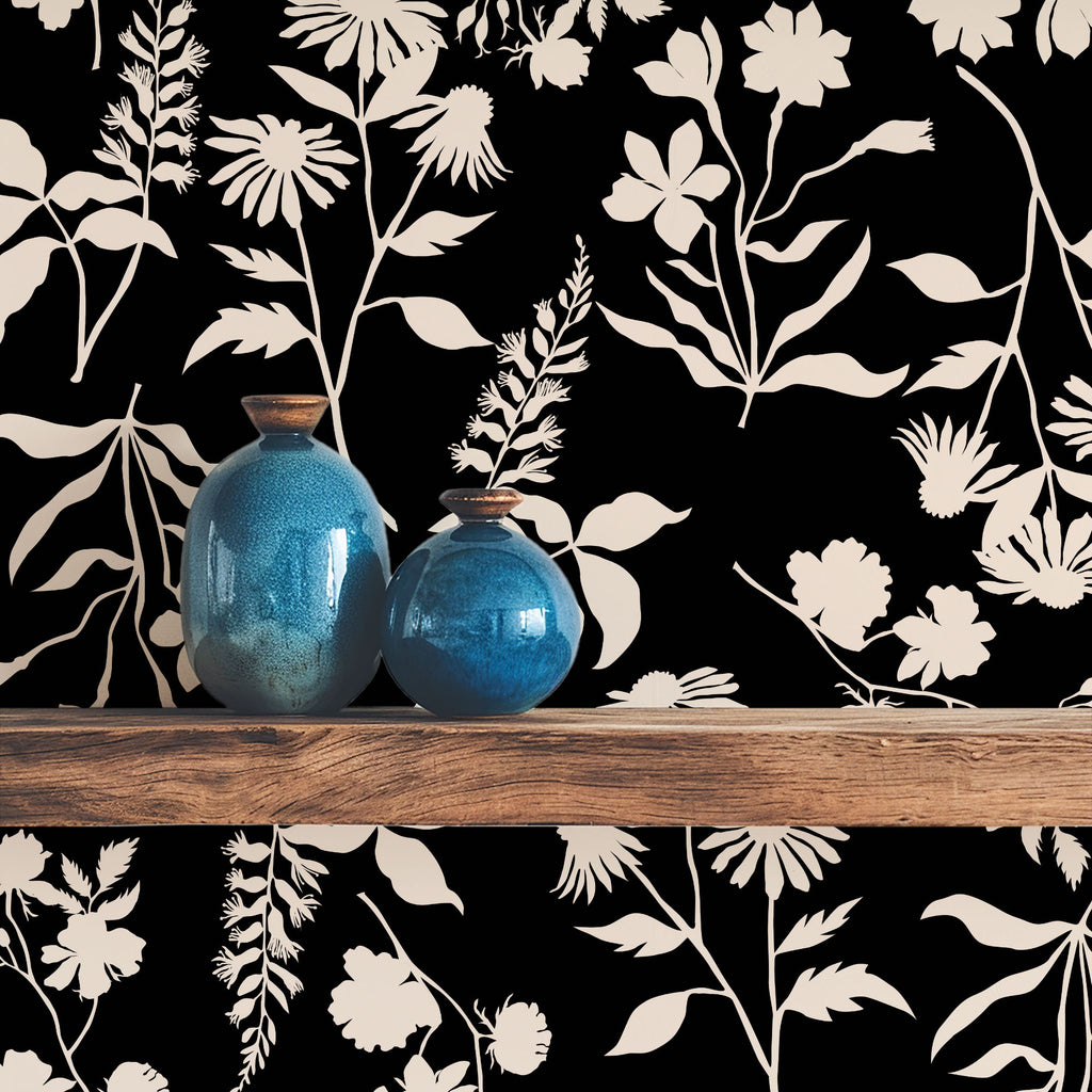 Floral Silhouette Wallpaper