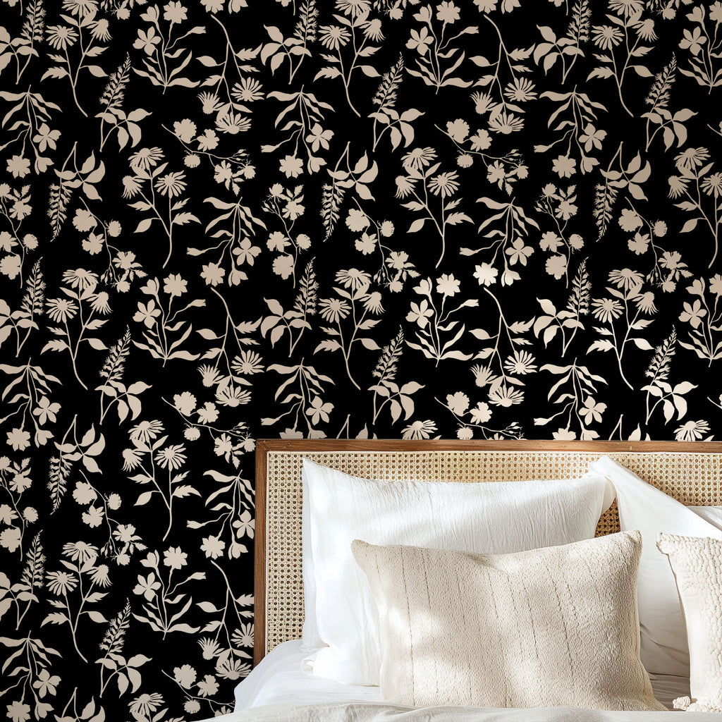 Floral Silhouette Wallpaper