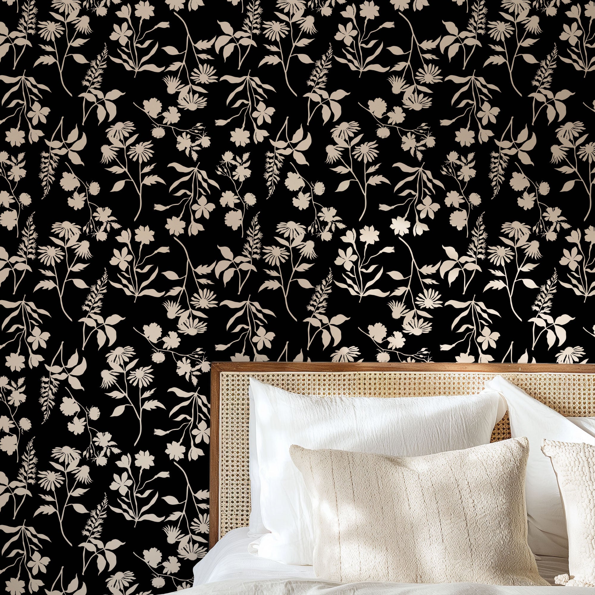 Floral Silhouette Wallpaper