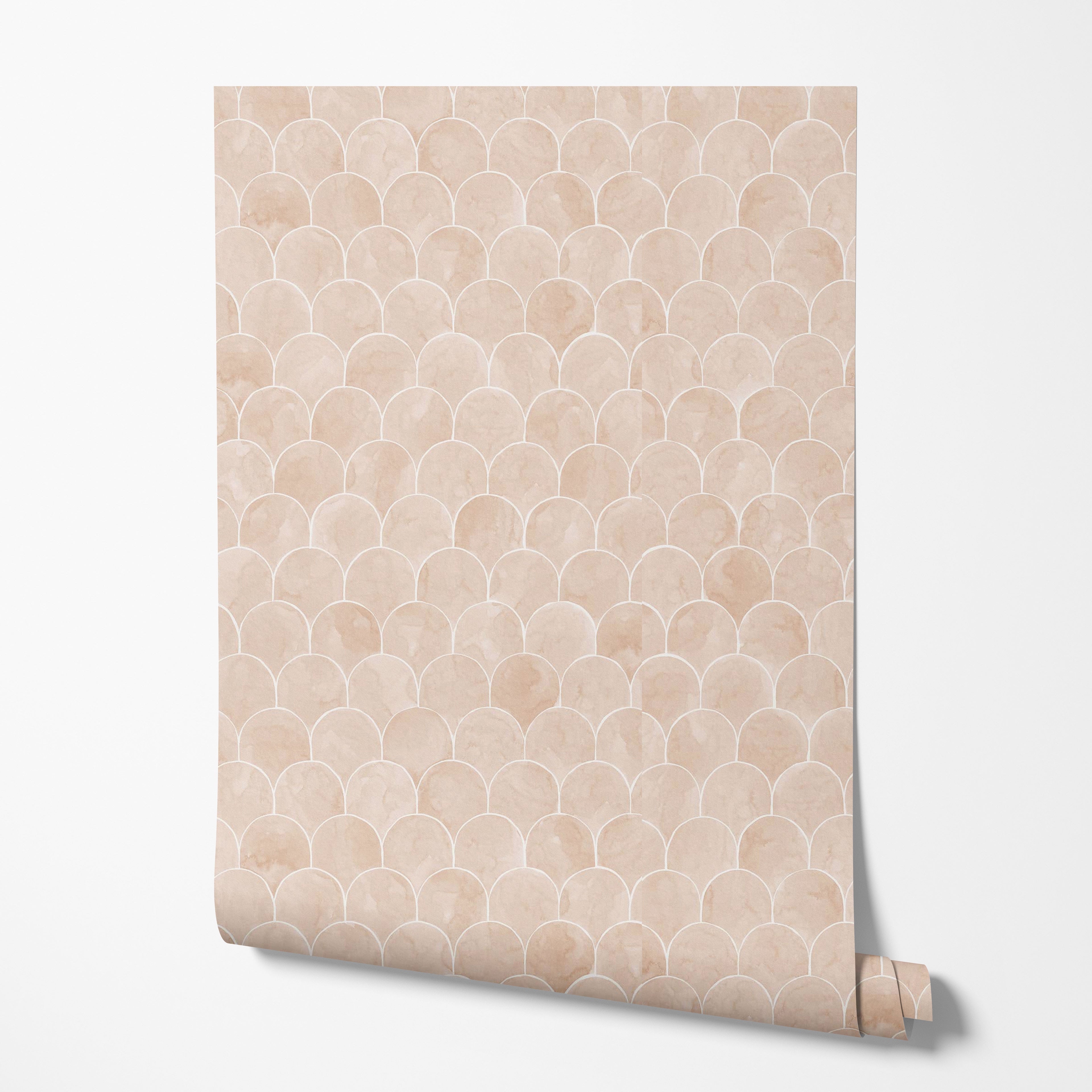 Blush Scallop Wallpaper